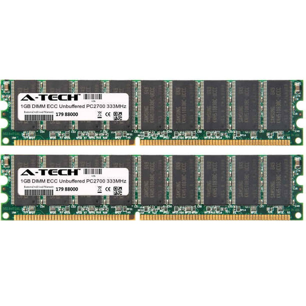 2GB 2X1GB DDR Memory PC2700 FOR DESKTOP COMPUTER 184 PINS